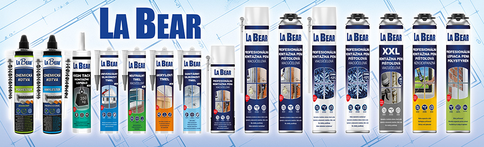 LABEAR montn pny, silikony a chemick kotvy