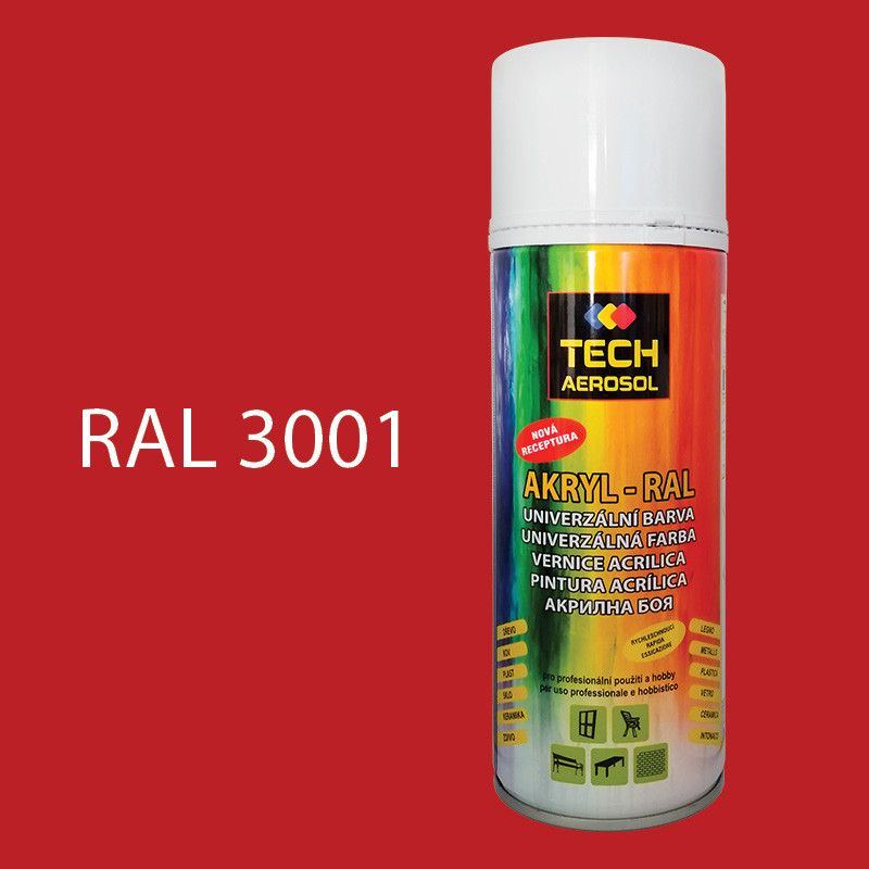 Barva ve spreji akrylová TECH RAL 3001 400 ml