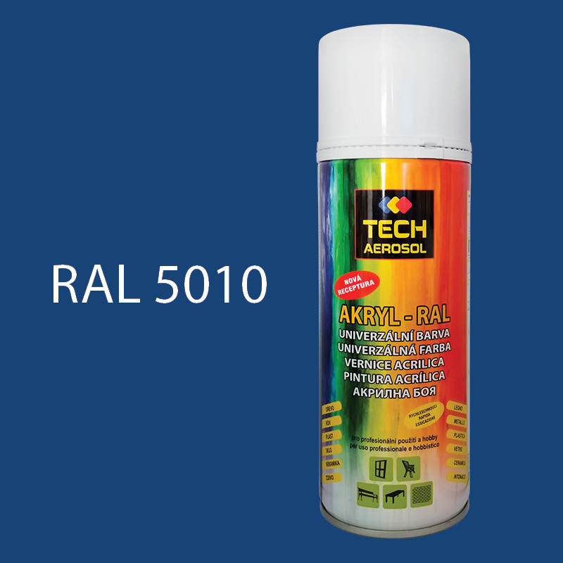Barva ve spreji akrylová TECH RAL 5010 400 ml