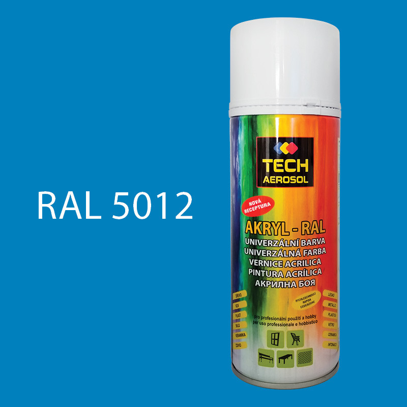 Barva ve spreji akrylová TECH RAL 5012 400 ml