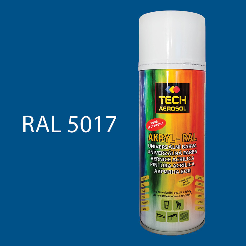 Barva ve spreji akrylová TECH RAL 5017 400 ml