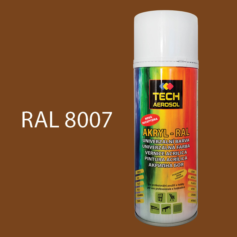 Barva ve spreji akrylová TECH RAL 8007 400 ml