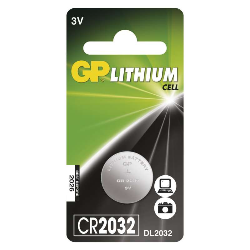 Baterie lithiová knoflíková GP CR2032 3 V 220 mAh (B15322)