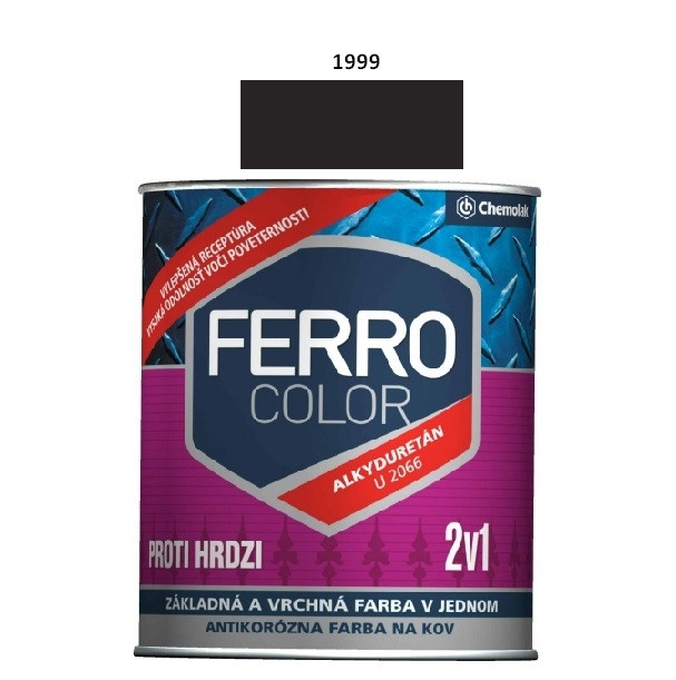 Barva na kov Ferro Color pololesk/1999 0,75 L (èerná)