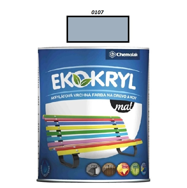 Barva Ekokryl Mat 0107 (šedá svìtlo) 0,6 l
