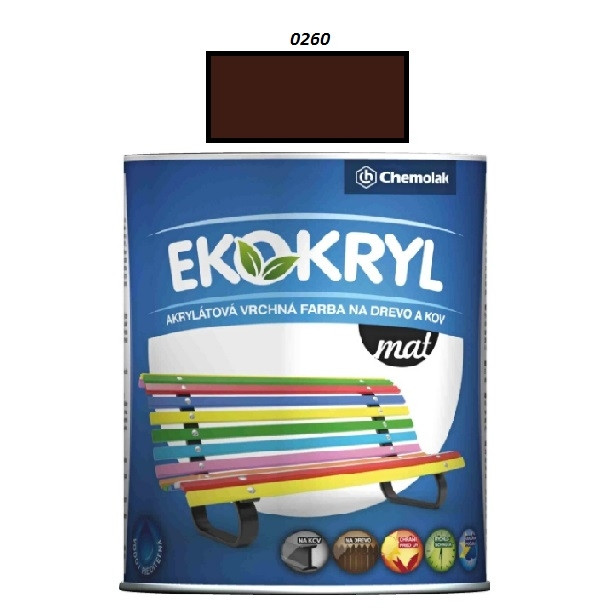 Barva Ekokryl Mat 0260 (tmavì hnìdá) 0,6 l