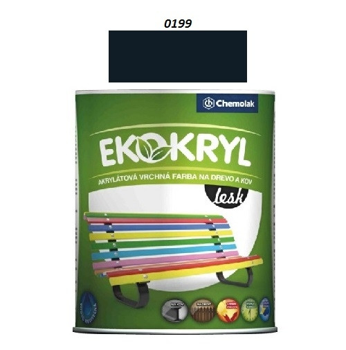 Barva Ekokryl Lesk 0199 (èerná) 0,6 l