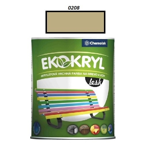 Barva Ekokryl Lesk 0208 (béžová) 0,6 l