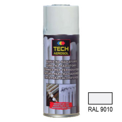 Barva ve spreji na raditory do 120  C TECH RAL9010 400 ml