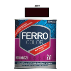 Barva na kov Ferro Color pololesk/2880 0,75L (tmavì hnìdá)