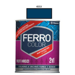 Barva na kov Ferro Color pololesk/4553 0,75L (tmavì modrá)