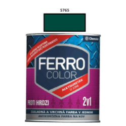 Barva na kov Ferro Color pololesk/5765 0,75L (tmavì zelená)