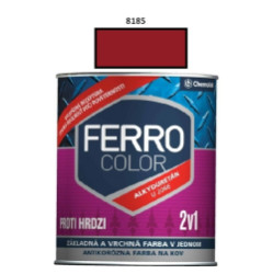 Barva na kov Ferro Color pololesk/8185 0,75 L (èervená jasná)
