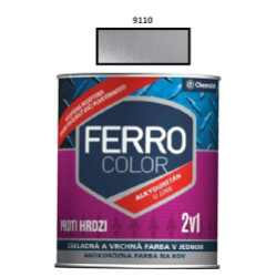 Barva na kov Ferro Color pololesk/9110 0,75L (støíbrná)