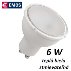 LED rovka EMOS Premium spot 6W TEPL BL stmvateln, GU10 (ZL4301)
