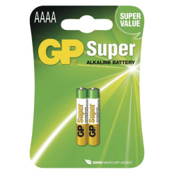 Baterie alkalické speciální GP 25A AAAA LR61 1,5V / 2 ks (B1306)