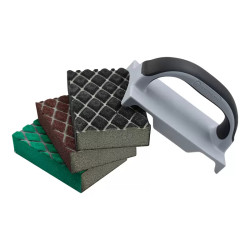 Sada brusnch houbiek s ergonomickou rukojet 4-dln (90177)