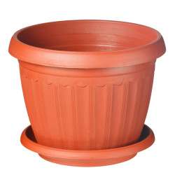 Kv�tin�� kruhov� INFINITTY s miskou 25,5cm 5L terakota