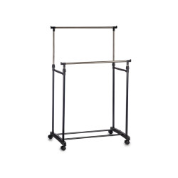 Stojan na oble�en� na kole�k�ch dvojit� 90 - 160 cm