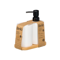 Sada koupelnov� plastov� b�l�/bambus 3ks