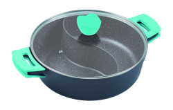 Kastrol d�len� Hot Pot s poklic� se silikonov�mi �chyty 30 x 9,5 cm BS11514