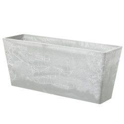 Kv�tin�� plastov� Zinnia 79 cm sv�tl� cement