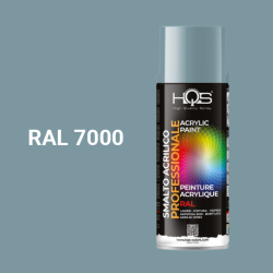 Barva ve spreji akrylov HQS RAL 7000 leskl 400ml