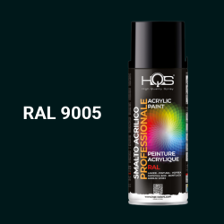 Barva ve spreji akrylov HQS ern leskl RAL 9005 400ml