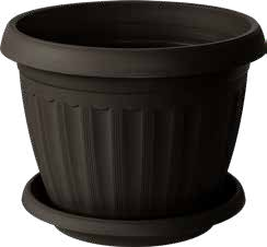 Kv�tin�� kruhov� INFINITTY s miskou 25,5cm 5L wenge tmav� hn�d�