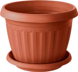 Kv�tin�� kruhov� INFINITTY s miskou 20,5cm 3L terakota