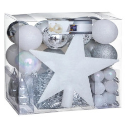 Sada vnonch ozdob bl/stbrn 44 ks