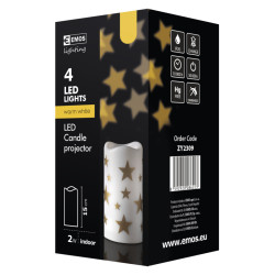 Projektor vnon dekorativn LED svka - hvzdiky, vnitn (ZY2309)