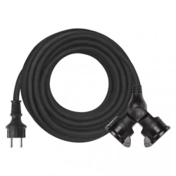 Kabel prodlužovací gumový 10 m/2 zásuvky IP44 (P0601)