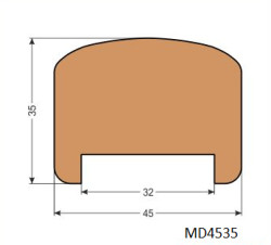 Madlo devn MD4535 45x35x2500 mm