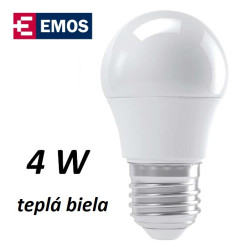 Žárovka LED mini globe 4W, teplá bílá, E27 (ZQ1110)