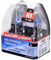rovka 12V H1 55W P14, 5s WHITE LASER 2ks