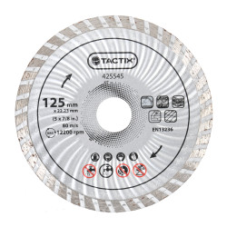 Kotou diamantov ezn WET/DRY TURBO 125x22,23 mm TACTIX (425545)